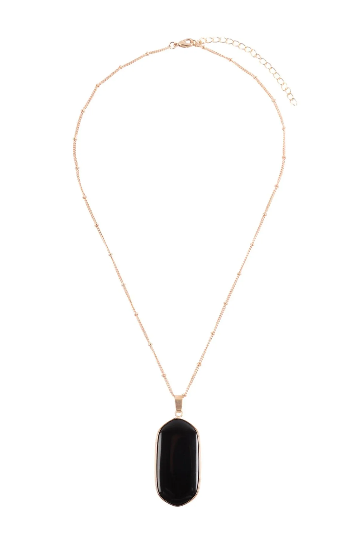 Hdn3184 - Stone Pendant Charm Necklace