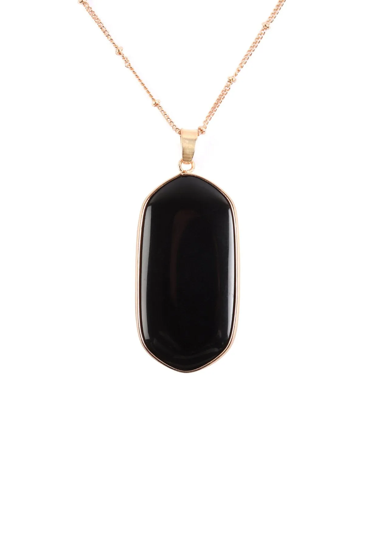 Hdn3184 - Stone Pendant Charm Necklace