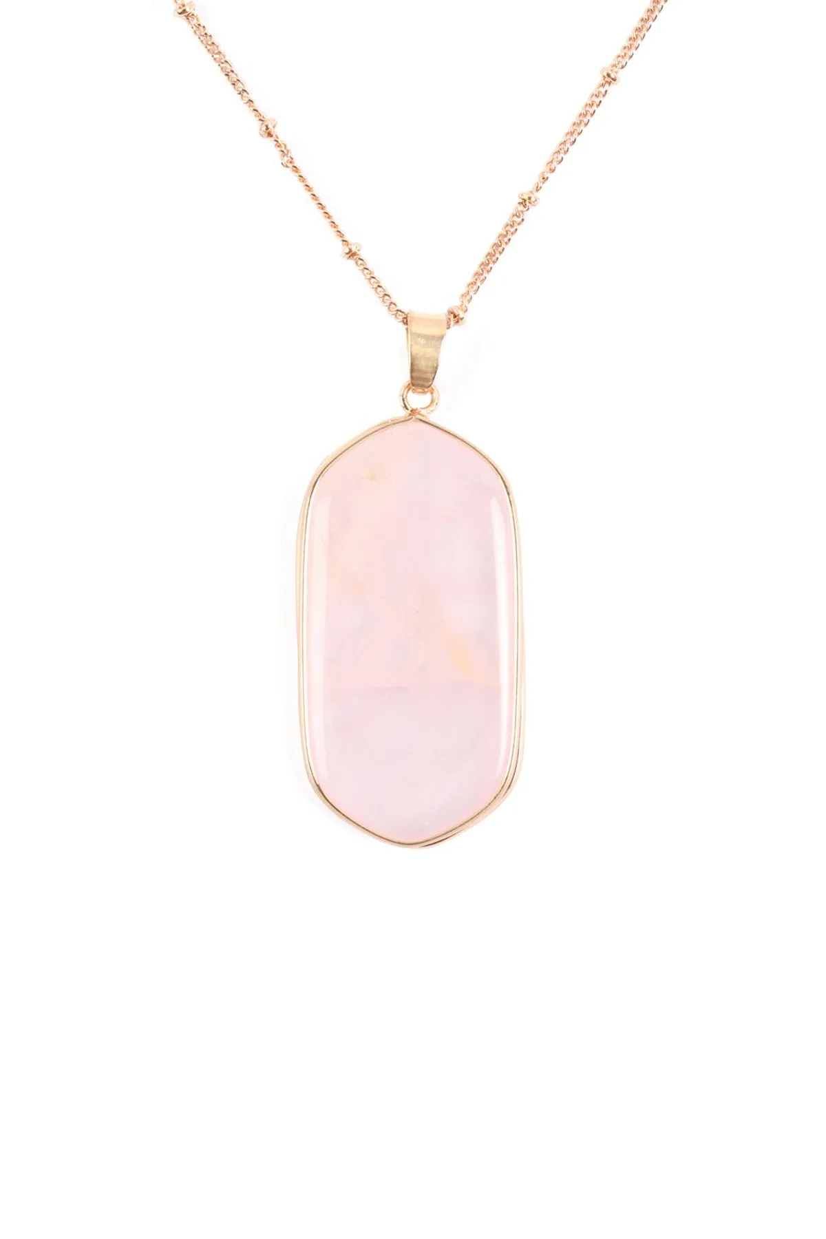 Hdn3184 - Stone Pendant Charm Necklace