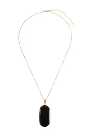 Hdn3184 - Stone Pendant Charm Necklace