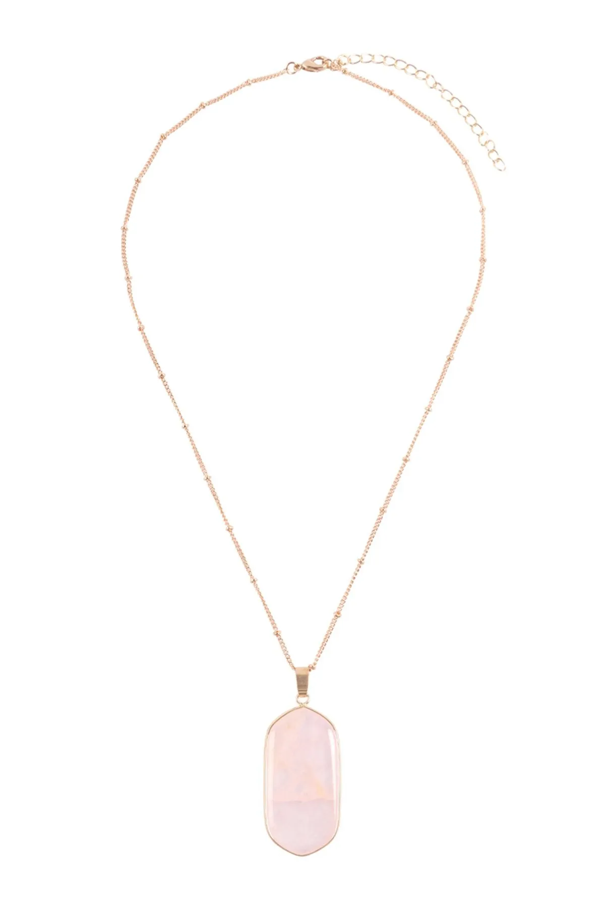 Hdn3184 - Stone Pendant Charm Necklace