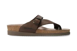'Helen' women's thong slide sandal -brown