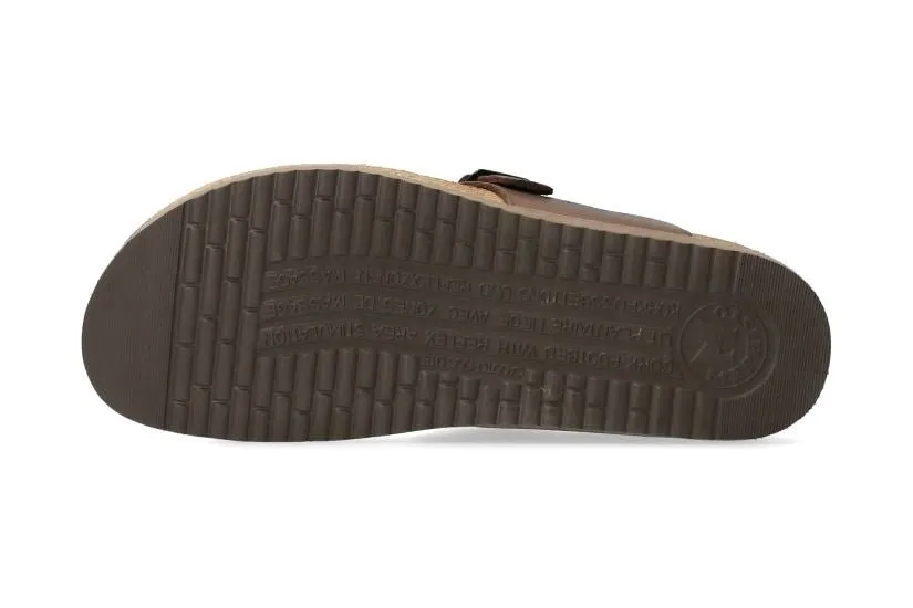 'Helen' women's thong slide sandal -brown