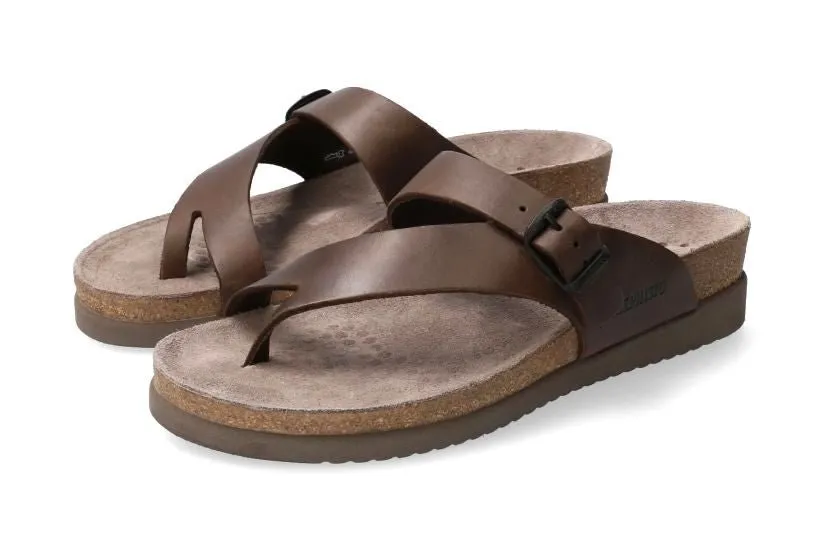 'Helen' women's thong slide sandal -brown