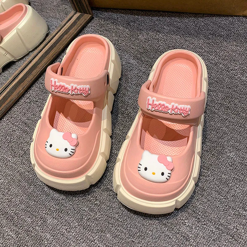 Hello Kitty Clogs Slip on Water Shoes Casual Summer Sandals for Girls