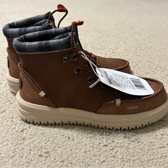 Hey Dude Bradley Y Classic Junior Size J2 Lace Up Bootie Chukka Boots Shoes