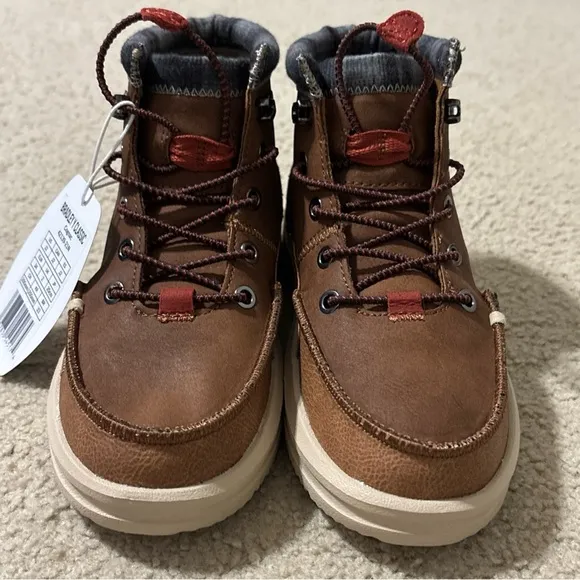 Hey Dude Bradley Y Classic Junior Size J2 Lace Up Bootie Chukka Boots Shoes