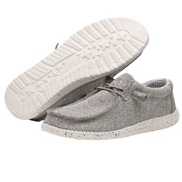 HEY DUDE MEN'S WALLY SOX ASH SIZE 12 | MEN’S SHOES | MEN'S LACE UP LOAFERS