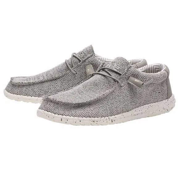 HEY DUDE MEN'S WALLY SOX ASH SIZE 12 | MEN’S SHOES | MEN'S LACE UP LOAFERS