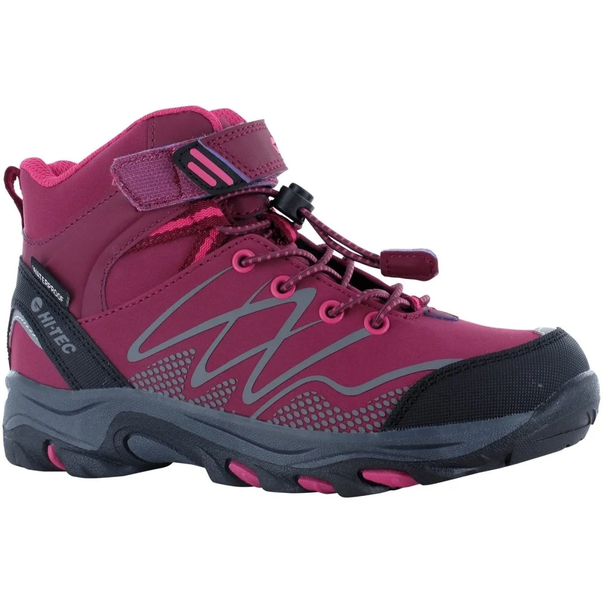 Hi-Tec Blackout Mid-Cut Kids Vegan-Friendly Waterproof Boots