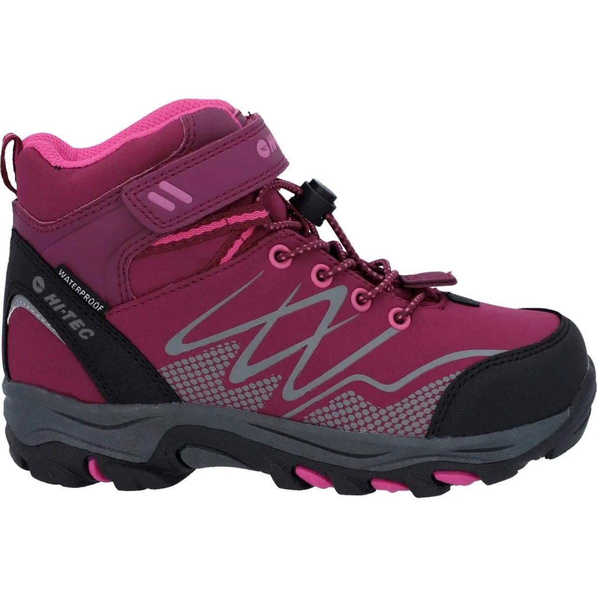 Hi-Tec Blackout Mid-Cut Kids Vegan-Friendly Waterproof Boots