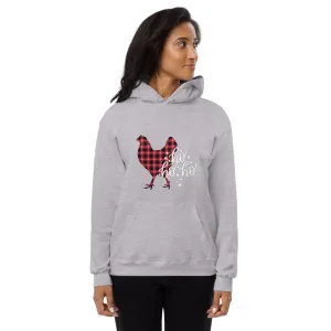 Ho Ho Ho Christmas Chicken Unisex Fleece Hoodie