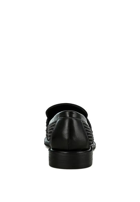Hobbs Rhinestones Embellished Loafers - Micro Suede, Vegan Leather
