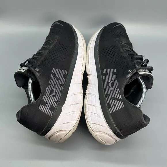 HOKA ONE ONE M Cavu Men's 12.5 Black Athletic Running Sneakers Lace-Up Low Top