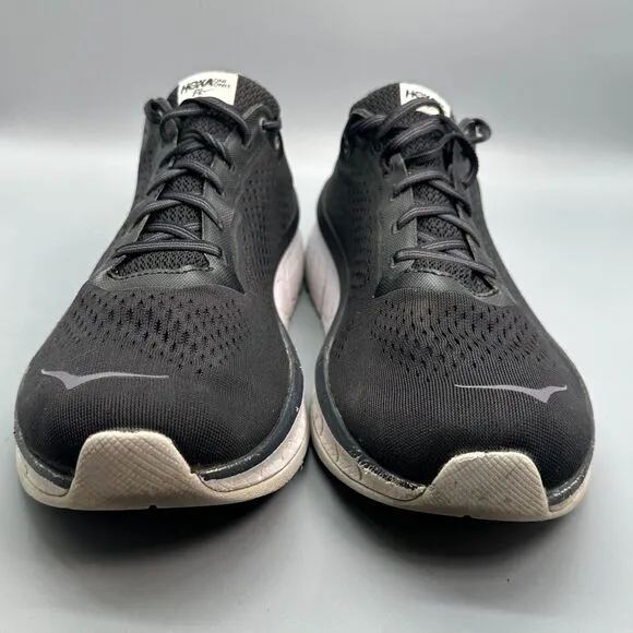 HOKA ONE ONE M Cavu Men's 12.5 Black Athletic Running Sneakers Lace-Up Low Top