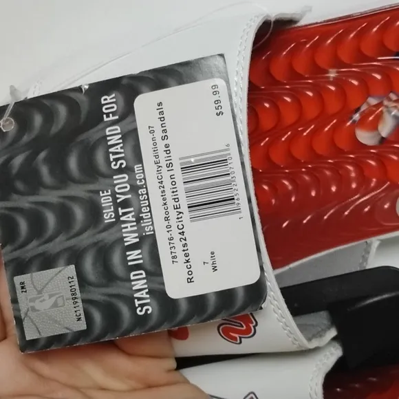 Houston rockets 24 city edition slide sandals