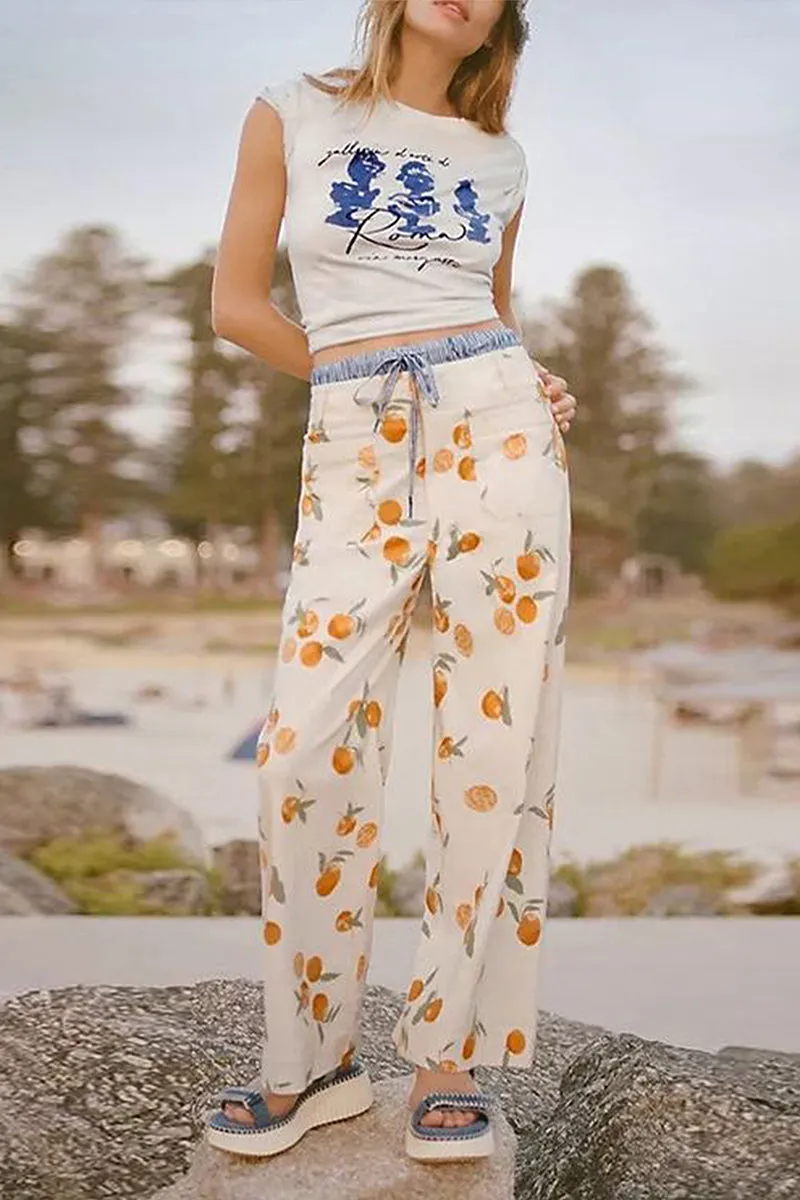 HPT1269 Citrus Grove Straight-Leg Pants