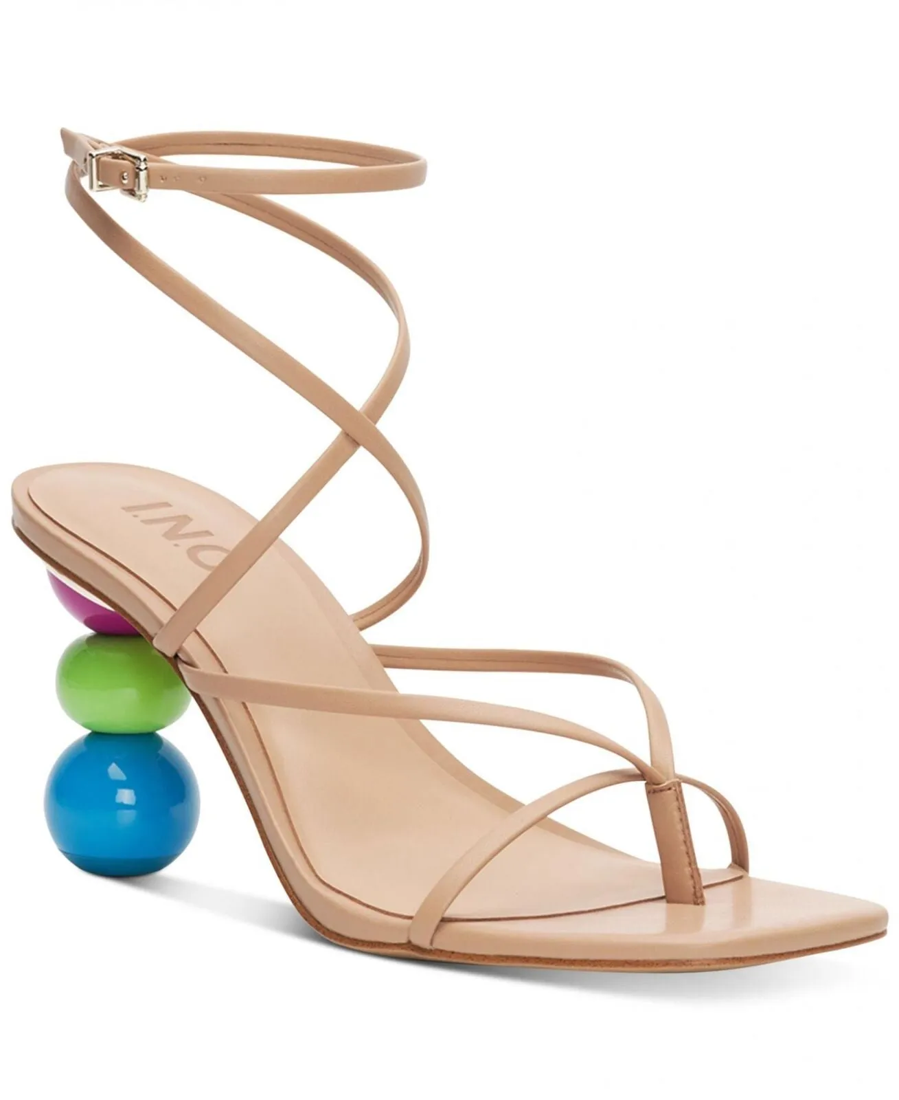 Inc International Concepts Lilliana Ball Heel Sandals Dark Almond Brown 8.5M