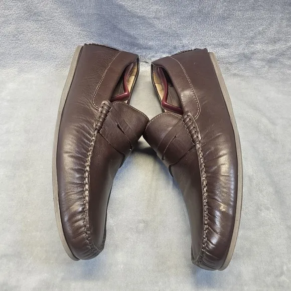 Jack Erwin Decker Penny Driving Loafers Mens Brown Size 14 Classic Casual Shoes