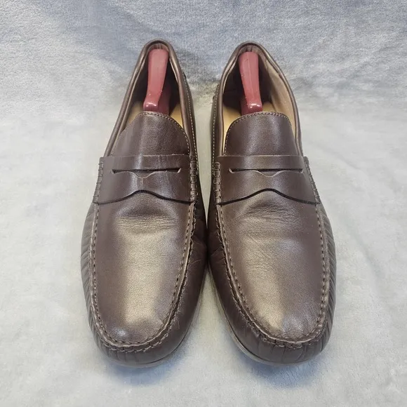 Jack Erwin Decker Penny Driving Loafers Mens Brown Size 14 Classic Casual Shoes