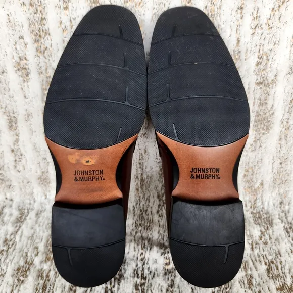 Johnston &amp; Murphy &quot;Larsey&quot; Tassel Loafer Brown Mahogany Leather | Size 9.5