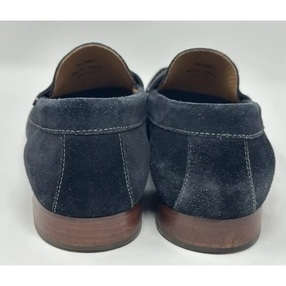 Johnston &amp; Murphy Navy Suede Loafers Men’s 13M Sheepskin