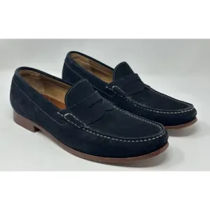 Johnston &amp; Murphy Navy Suede Loafers Men’s 13M Sheepskin