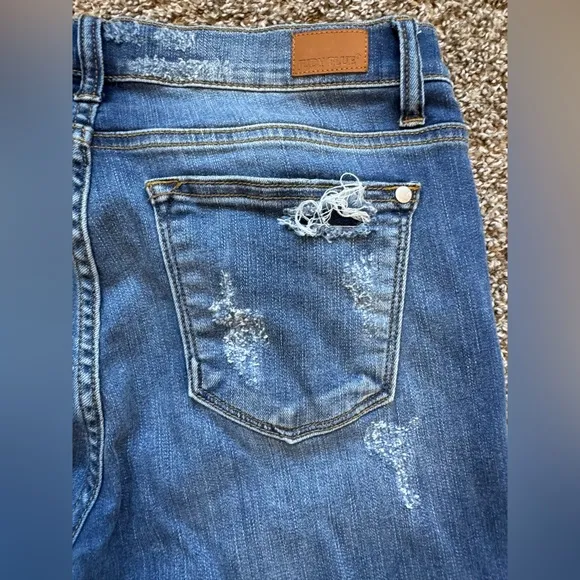 Judy Blue Leopard Patch Skinny Jeans