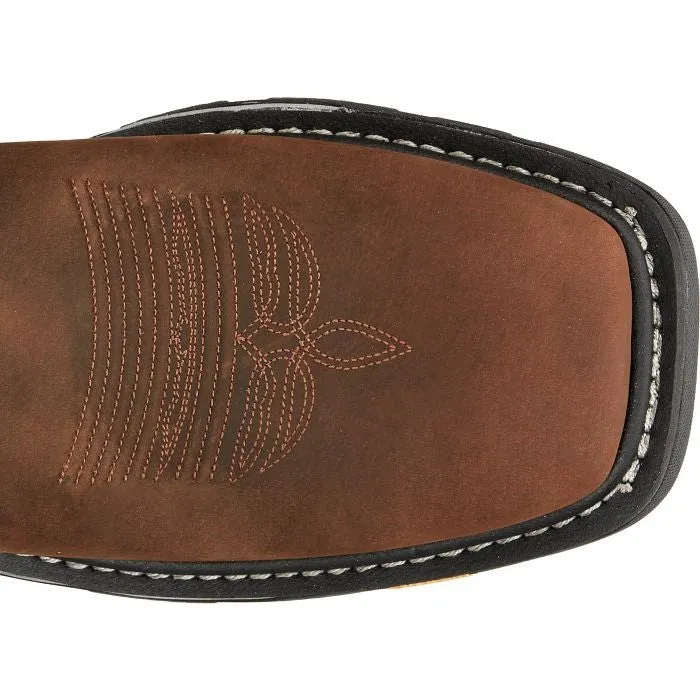 Justin Men's Frontline Hiviz 11" WP Western Work Boot -Brown- CR2151