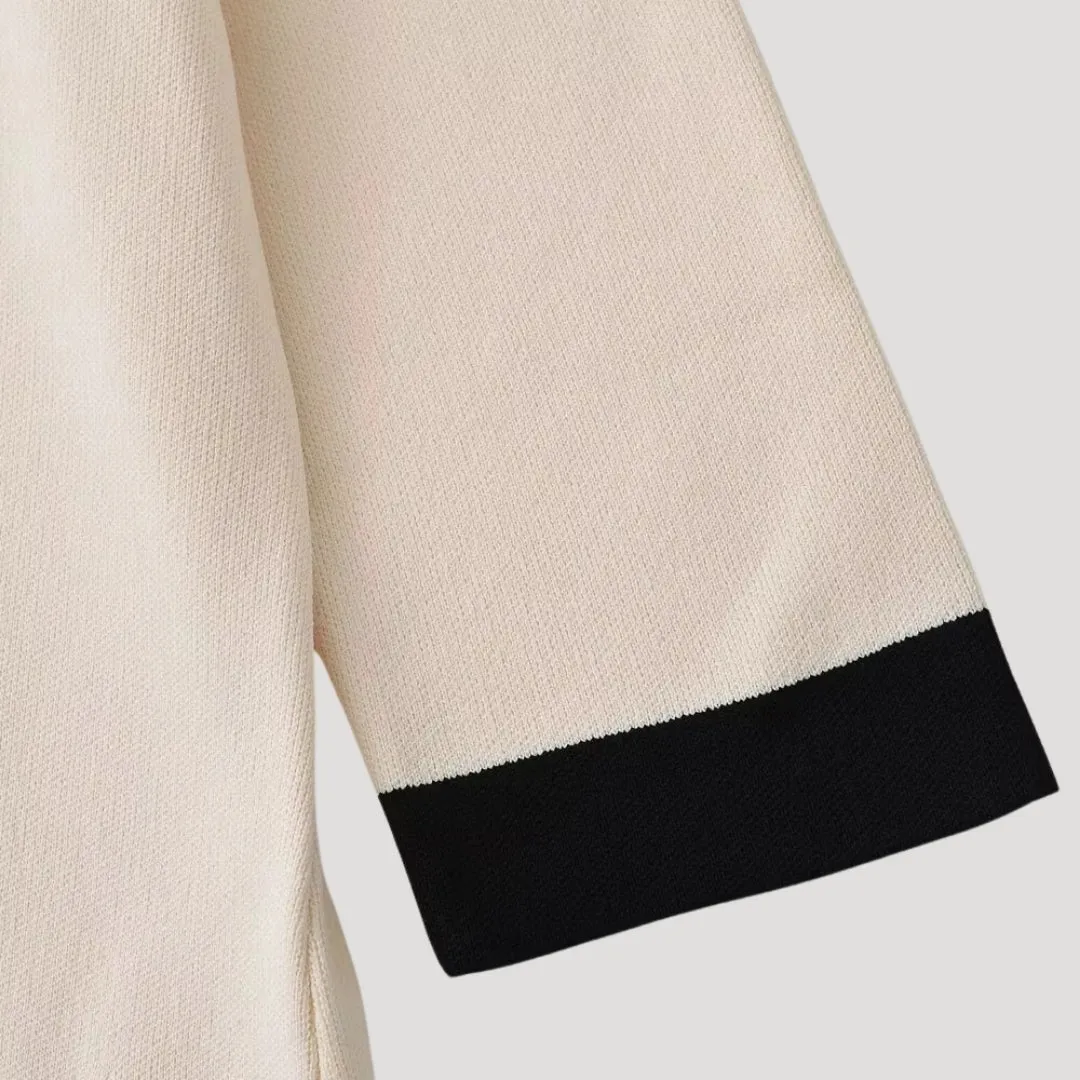 Knit Dress – Button Front – Elegant Minimalist Style
