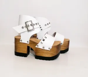 Lady Pop White Sandals