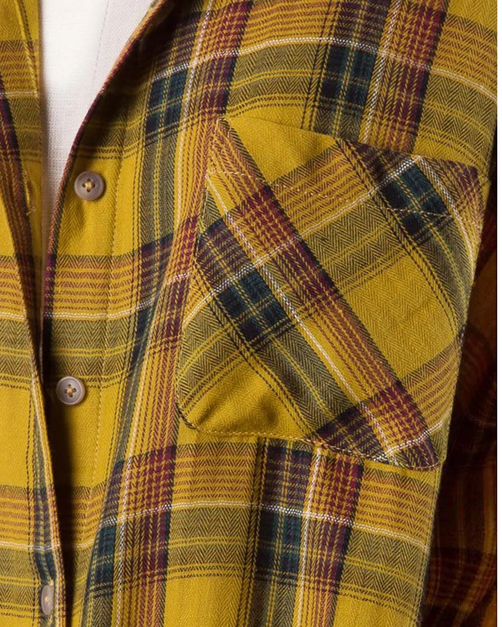 Laid-Back Plaid Top in Mustard