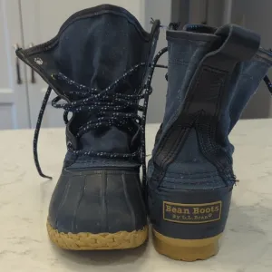 L.L. Bean Navy Bean Duck Boots Kids size 4