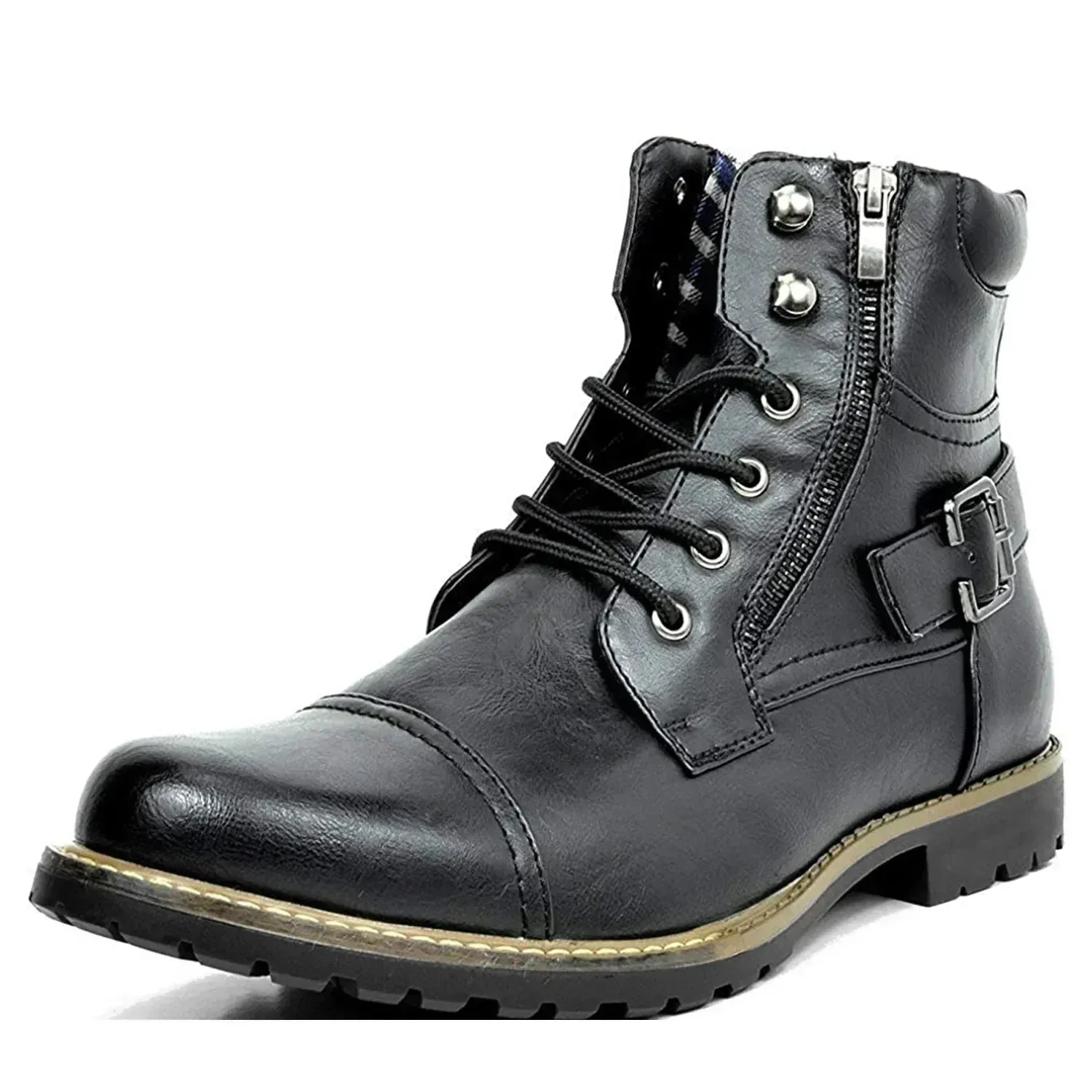 Logan - Leather Lace-Up Boots