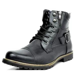 Logan - Leather Lace-Up Boots