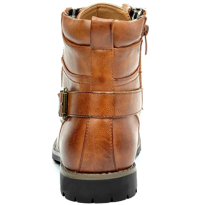 Logan - Leather Lace-Up Boots