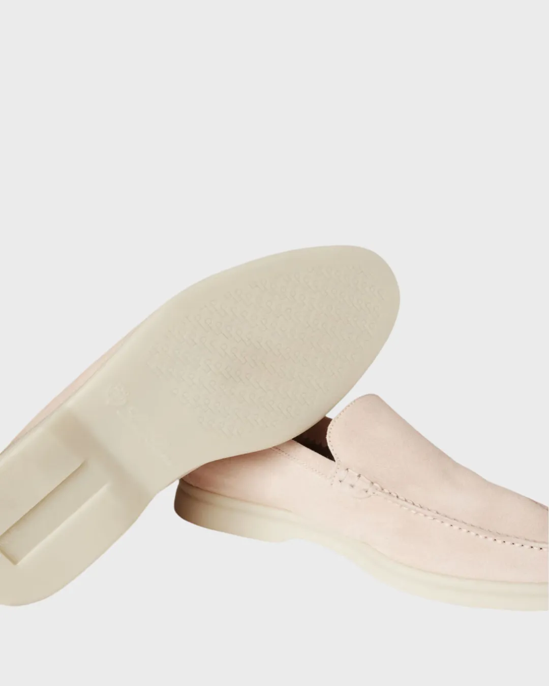 Loro Piana Summer Walk Loafers Suede Light Petal