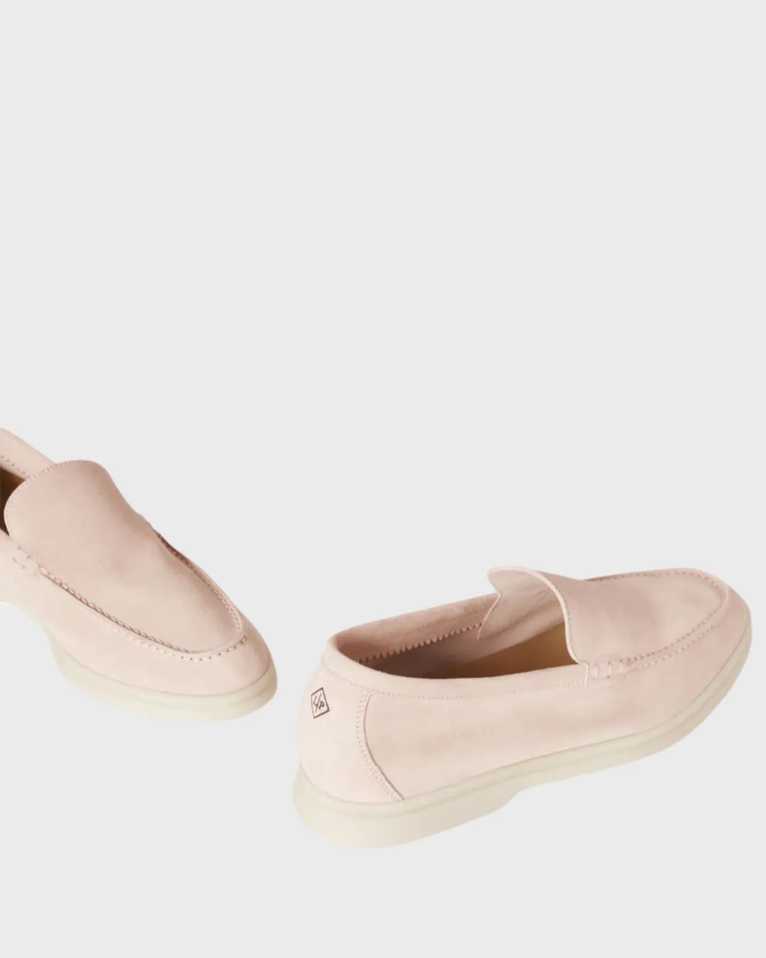 Loro Piana Summer Walk Loafers Suede Light Petal