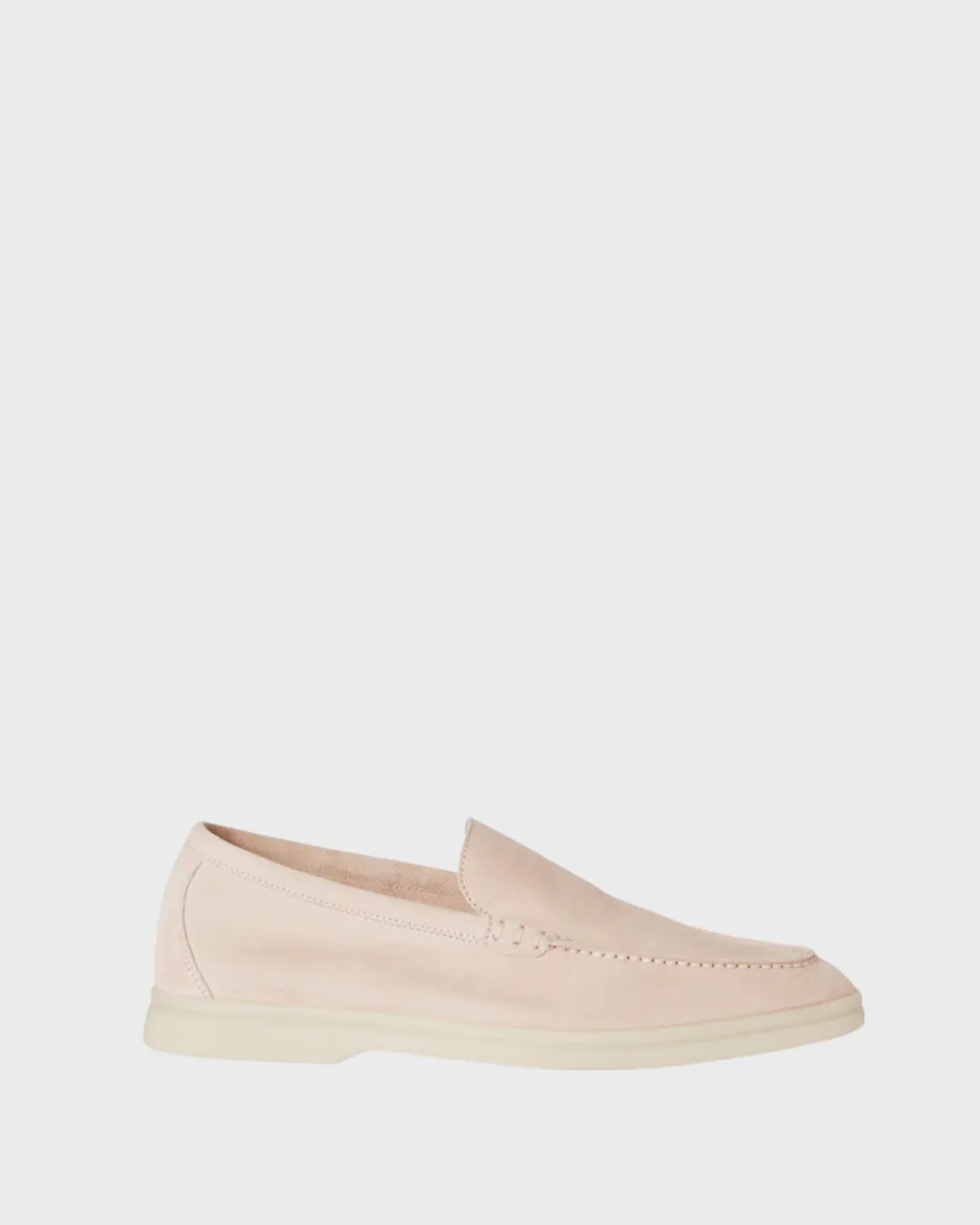 Loro Piana Summer Walk Loafers Suede Light Petal
