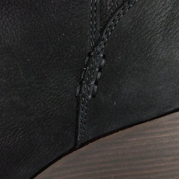 Lucky Brand Zorla Women's Black Wedge Ankle Boots 10 M Black brown heel