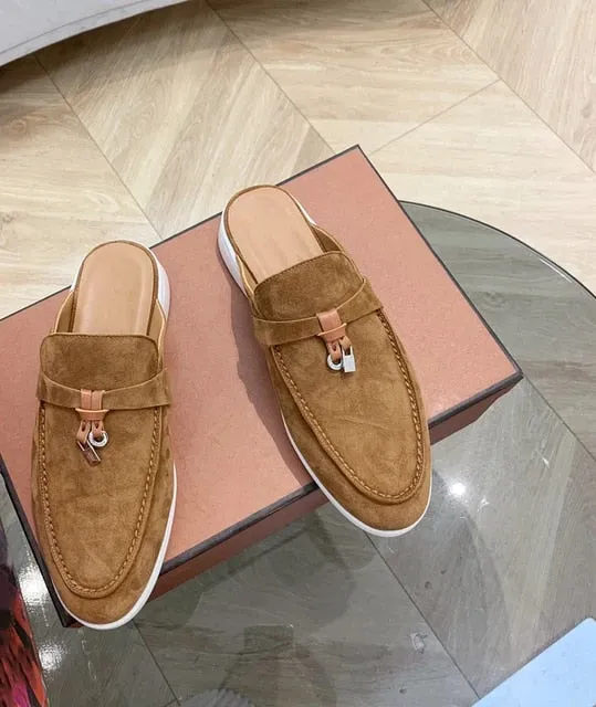 Luxurious women's slip-on shoes