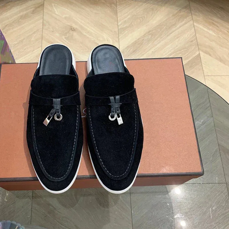 Luxurious women's slip-on shoes