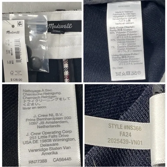 Madewell Suiting Mini Skirt Casual Size 6