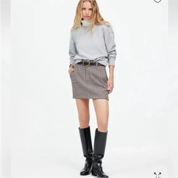 Madewell Suiting Mini Skirt Casual Size 6