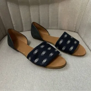 Madewell Thea Sandals Navy Aztec