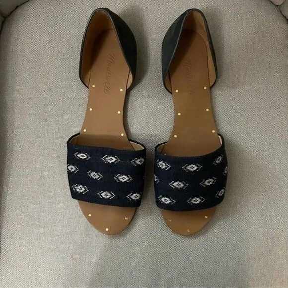 Madewell Thea Sandals Navy Aztec