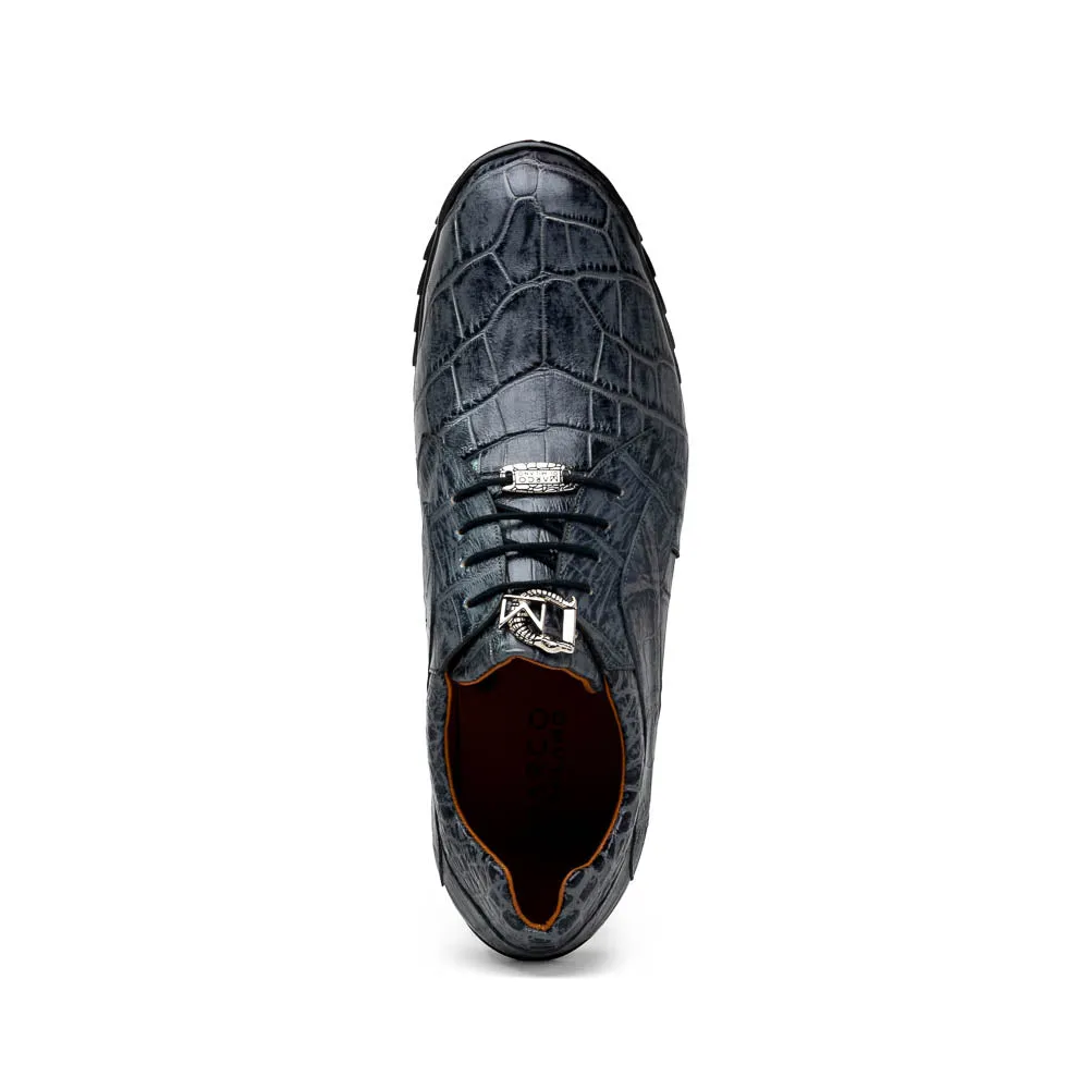 Marco Di Milano Vulcan Rustic Grey Alligator Sneakers