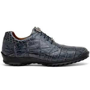 Marco Di Milano Vulcan Rustic Grey Alligator Sneakers