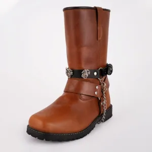Marines Globe & Anchor Leather Boot Chain - Biker Motorcycle Acessory