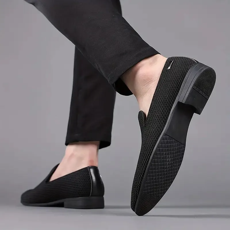 Men's Lightweight Non-Slip Knitted Loafers for Casual Wear